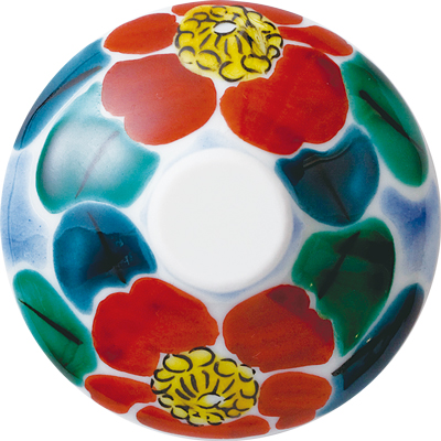 ワイングラス小(斜) 山茶花ブルー | 九谷和グラスのプレゼント・ギフト